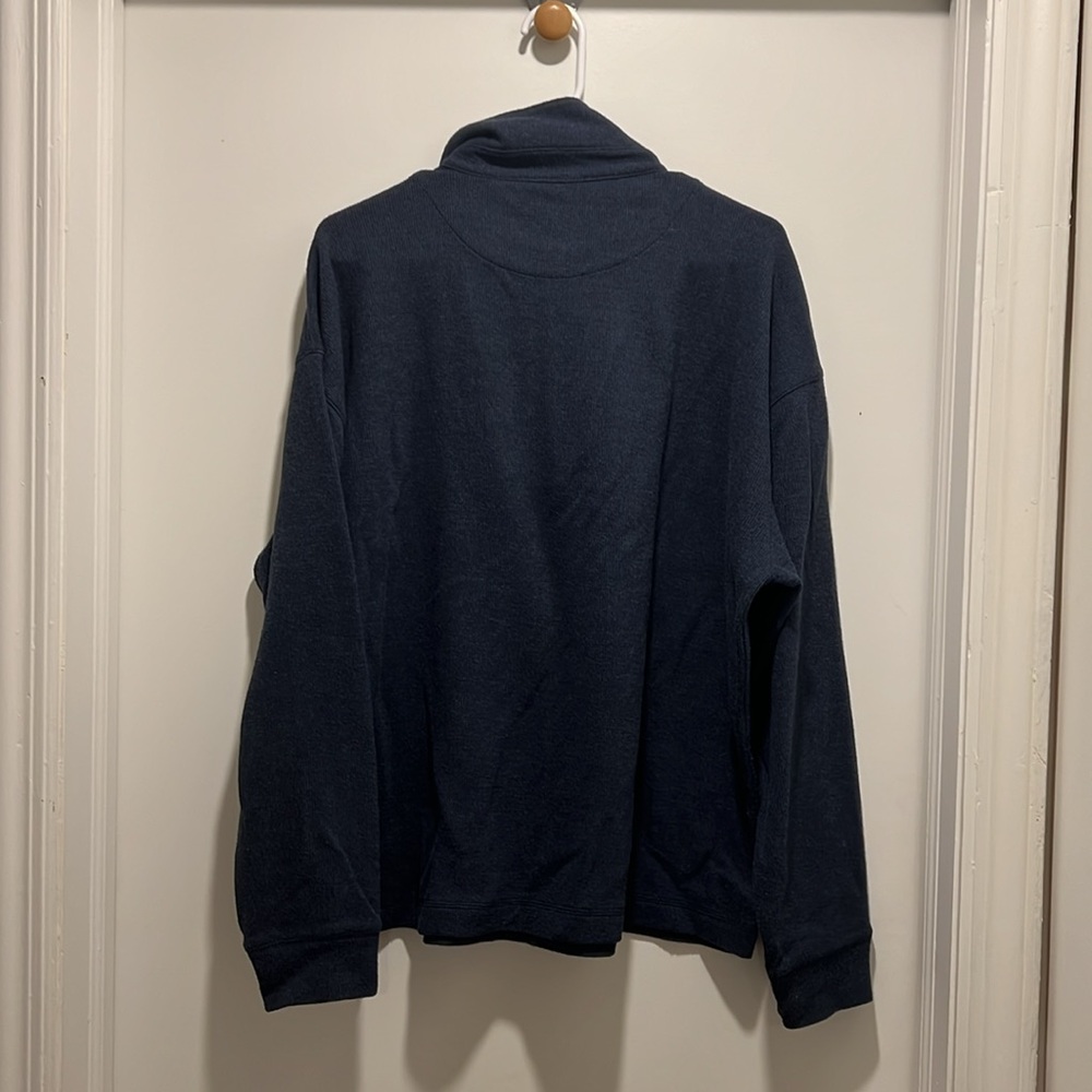 Banana Republic Men’s 1/4 Zip Navy Sweater Size Large - Picture 2 of 3